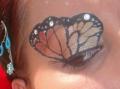 Maquillaje artistico de mariposa monarca